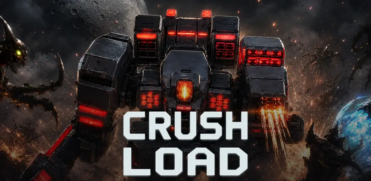 CRUSH LOAD: an armoured mech standing in the middle of the infected horde