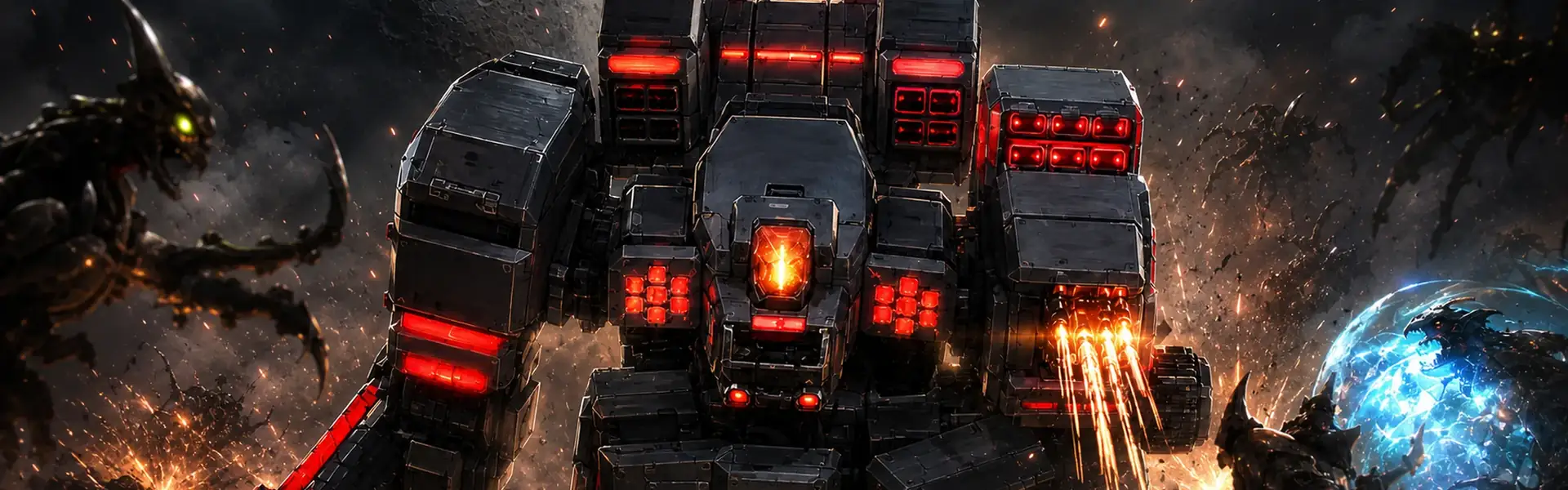 CRUSH LOAD: an armoured mech standing in the middle of the infected horde